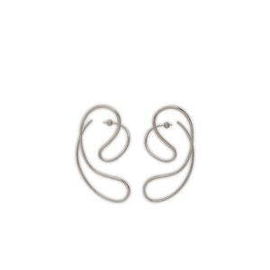 Panconesi Silver 'P Continua Large' Earrings Women